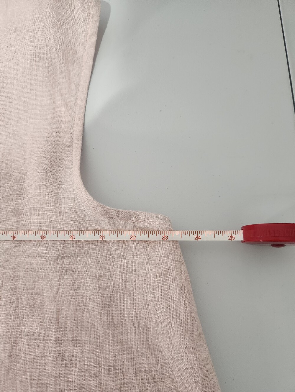 Bryn Walker Linen Light Pink Sleeveless Top, Size XL - Picture 7 of 8